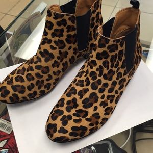J Crew Leopard Print Booties